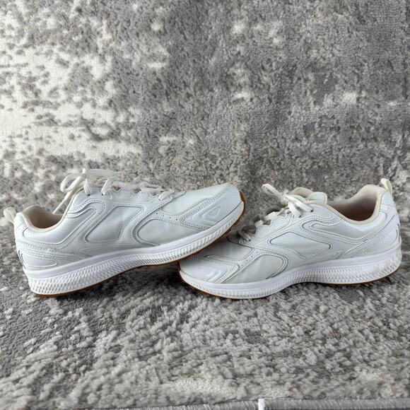 Skechers Size 10 Go Run Consistent Leather Sneakers White Lace Up Shoes 128274W - Picture 6 of 10